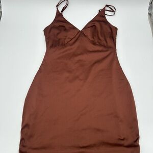 Fashion Nova Chocolate Brown Dress
